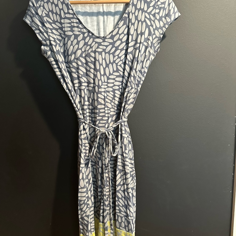 Boden Blue and White Patterned Dress